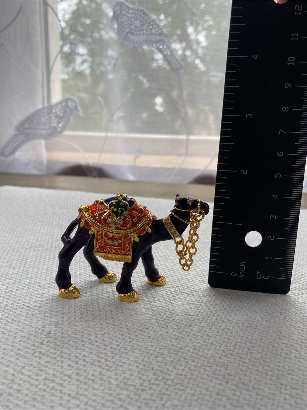 Purple and Gold Camel Figurine Trinket Box - Picture 9 of 9